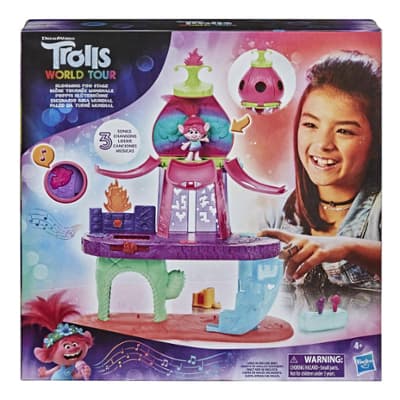 DreamWorks Trolls World Tour Blooming Pod Stage Musical Toy, Plays 3 Different Songs, Playset