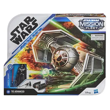 Star Wars Mission Fleet Stellar Class Darth Vader TIE Advanced 2.5-Inch-Scale Figure and Vehicle, for Kids Ages 4 and Up