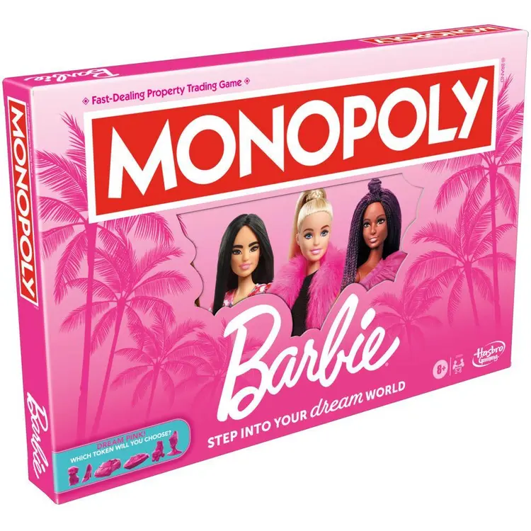 Monopoly: Barbie Edition Board Game, Family Games for 2-6 Players, Ages 8+