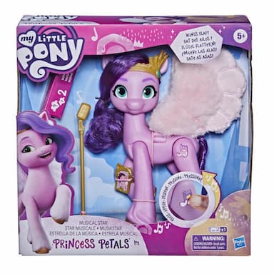 My Little Pony: A New Generation Movie Musical Star Princess Petals - 6-Inch Pony Toy that Plays Music for Kids 5 and Up