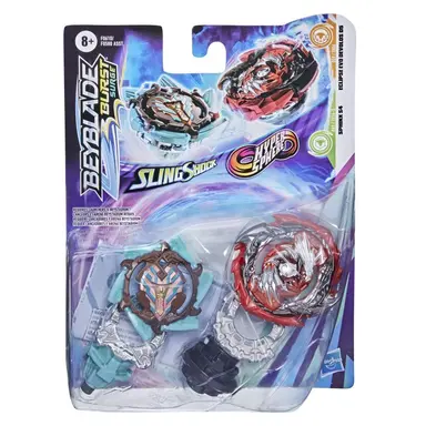 Beyblade Burst Surge Dual Collection Pack Hypersphere Eclipse Evo Devolos D5 and Slingshock Sphinx S4 Battling Game Tops