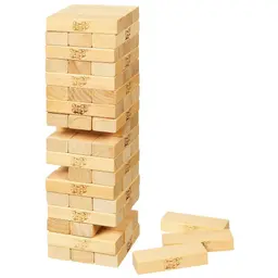 Classic Jenga Game with Genuine Hardwood Blocks, Jenga Brand Stacking Tower Game for Kids Ages 6 and Up