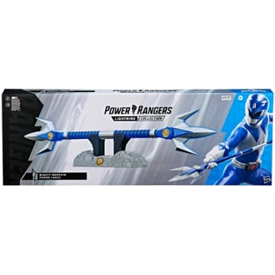 Power Rangers Lightning Collection Mighty Morphin Blue Ranger Power Lance Premium Roleplay MMPR Cosplay Collectible