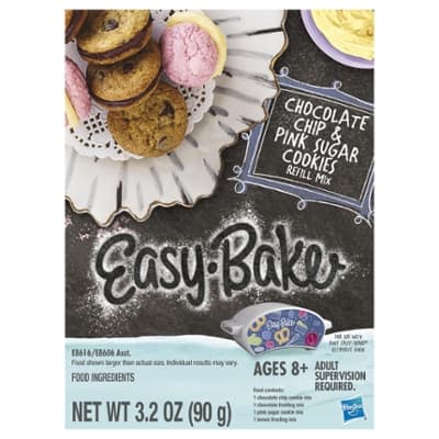 Easy-Bake Ultimate Oven Chocolate Chip & Pink Sugar Cookies Refill Pack Toy