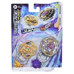 Beyblade Burst Surge Dual Collection Pack Hypersphere Dusk Spryzen S5 and Slingshock Force Wolborg Battling Game Top Toys
