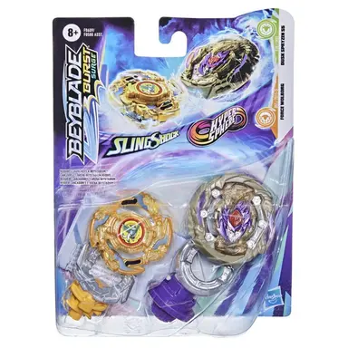 Beyblade Burst Surge Dual Collection Pack Hypersphere Dusk Spryzen S5 and Slingshock Force Wolborg Battling Game Top Toys