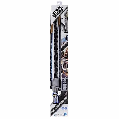 Star Wars Mandalorian Darksaber Lightsaber Toy, Lights and Sounds, Star Wars: The Clone Wars for Kids Roleplay, 5 and Up