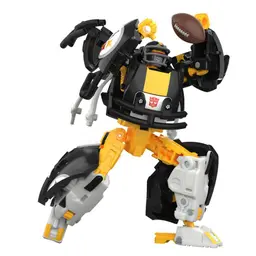 Transformers NFL Pittsburgh Steelers Steelsmash 5.5-Inch Action Figure Changes from Robot to Helmet, Football Toys for Ages 8+