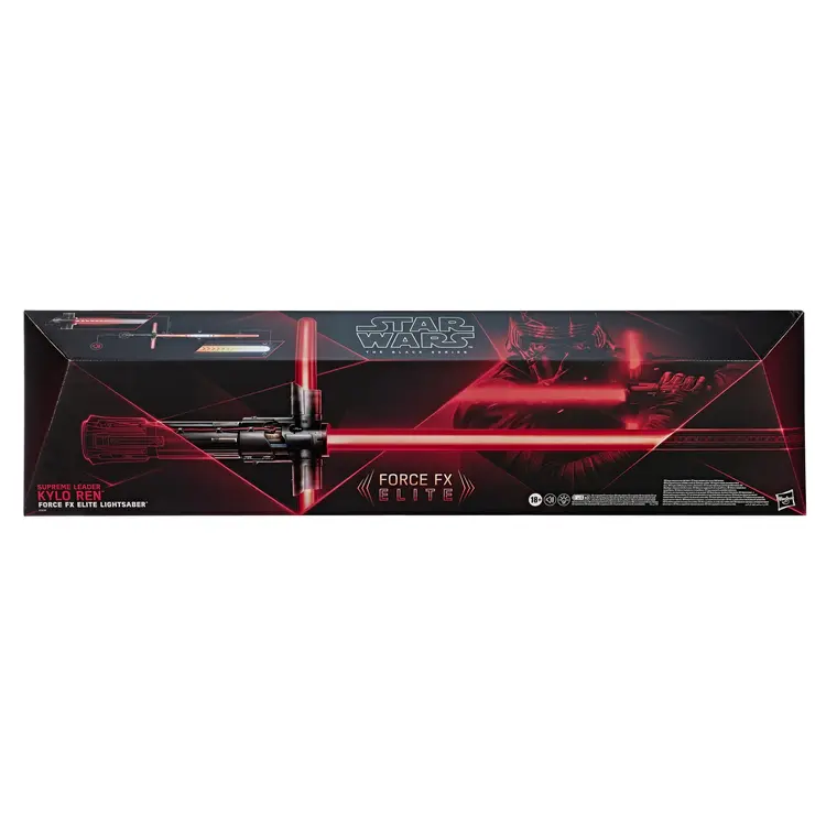 Star Wars The Black Series Supreme Leader Kylo Ren Force FX Elite Lightsaber with Advanced LED, Sound Effects
