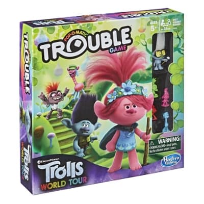 Trouble: DreamWorks Trolls World Tour Edition Board Game