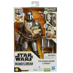 Star Wars Galactic Action The Mandalorian & Grogu Interactive Electronic 12-Inch-Scale Figures, Toys Kids Ages 4 and Up