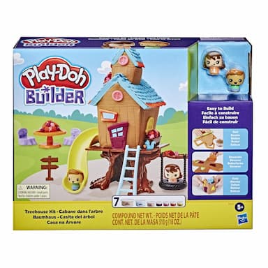 Play-Doh Builder Treehouse Toy Building Kit for Kids 5 Years and Up with 7 Non-Toxic Play-Doh Colors 