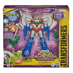Transformers Bumblebee Cyberverse Adventures Battle Call Trooper Class Starscream Action Figure, Voice Activated Energon Power Lights