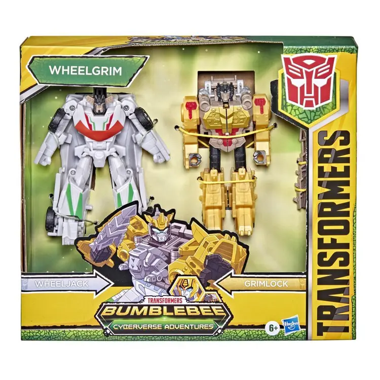 Transformers Bumblebee Cyberverse Adventures Dinobots Unite Dino Combiners Wheelgrim Figures, Ages 6 and Up, 4.5-inch