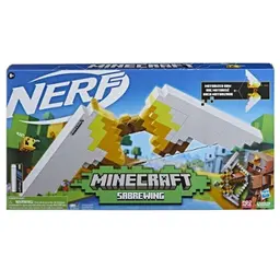 Nerf Minecraft Sabrewing Motorized Bow, Blasts Darts, 8 Nerf Elite Darts, 8-Dart Clip, Inspired by Minecraft Game Bow