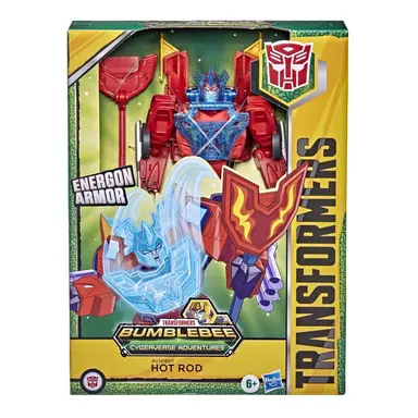Transformers Bumblebee Cyberverse Adventures Dinobots Unite Ultimate Autobot Hot Rod Action Figure, Age 6 and Up, 9-inch