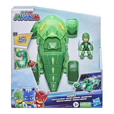 PJ Masks Glow & Go Gekko-Mobile Preschool Toy Vehicle, Light-Up Gekko Car with Gekko Action Figure for Kids Ages 3 and Up
