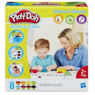 Play-Doh Shape and Learn Colors and Shapes