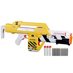 Nerf LMTD Aliens M41A Pulse Blaster, Dual Blasting, LCD Dart Counter, Clip, 10 Nerf Elite Darts, 3 Nerf Mega Darts