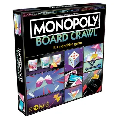 Monopoly Board Crawl Party Game, Official Monopoly Drinking Game for Adults Ages 21+