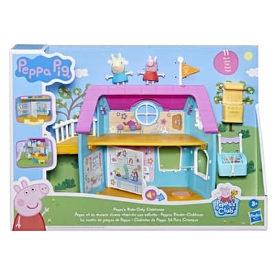 Peppa Pig Peppas Club Peppas Kids-Only Clubhouse Preschool Toy; Sound Effects; 2 Figures, 7 Accessories; Ages 3 and Up