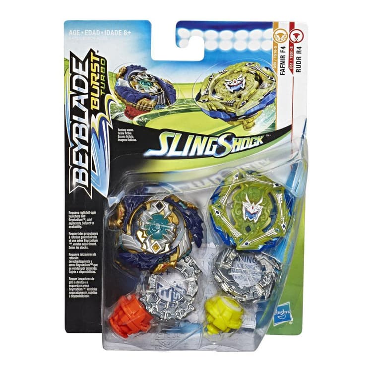Beyblade Burst Turbo Slingshock Dual Pack Fafnir F4 and Rudr R4