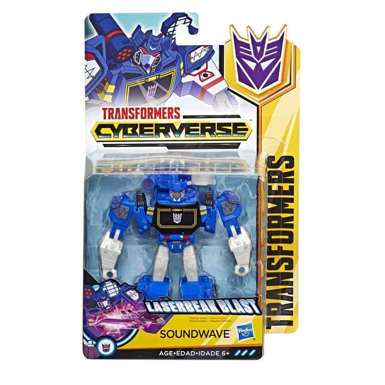 Transformers Cyberverse Action Attackers: Warrior Class Soundwave Action Figure Toy