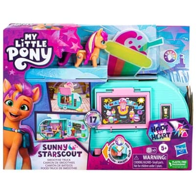 My Little Pony Toys Sunny Starscout Smoothie Truck Doll, Kids Playset Toys for Girls, Boys