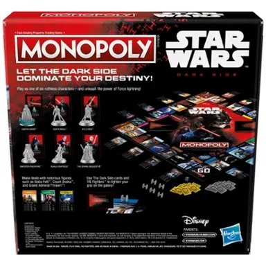 Monopoly: Disney Star Wars Dark Side Edition Board Game for Families, Games for Kids, Star Wars Gift
