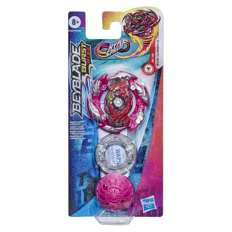 Beyblade Burst Rise Hypersphere Inferno Salamander S5 Single Pack -- Balance Type Battling Top Toy, Ages 8 and Up