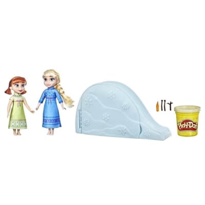 Disney's Frozen Sister Snow Magic, Non-Toxic Play-Doh Snow Playset, Young Anna and Elsa Dolls