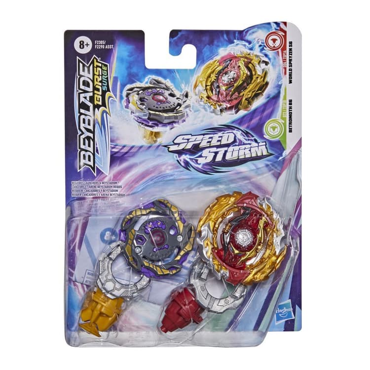 Beyblade Burst Surge Speedstorm World Spryzen S6 and Betromoth B6 Spinning Top Dual Pack -- Battling Game Top Toy