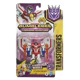 Transformers Bumblebee Cyberverse Adventures Action Attackers Warrior Class Starscream Action Figure, 5.4-inch