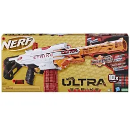 Nerf Ultra Strike Motorized Blaster, 10 Nerf AccuStrike Ultra Darts, 10-Dart Clip, Compatible Only with Nerf Ultra Darts