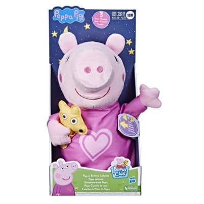 Peppa Pig Peppas Bedtime Lullabies Singing Plush Doll with Teddy Bear Accessory, 3 Songs, 3 Phrases, Ages 3 and Up