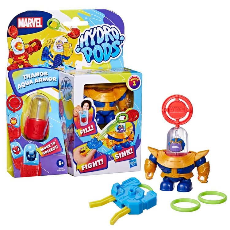 Hydro Pods Marvel Thanos Aqua Armor, Thanos Mech Suit, Water Activated Battle Toy