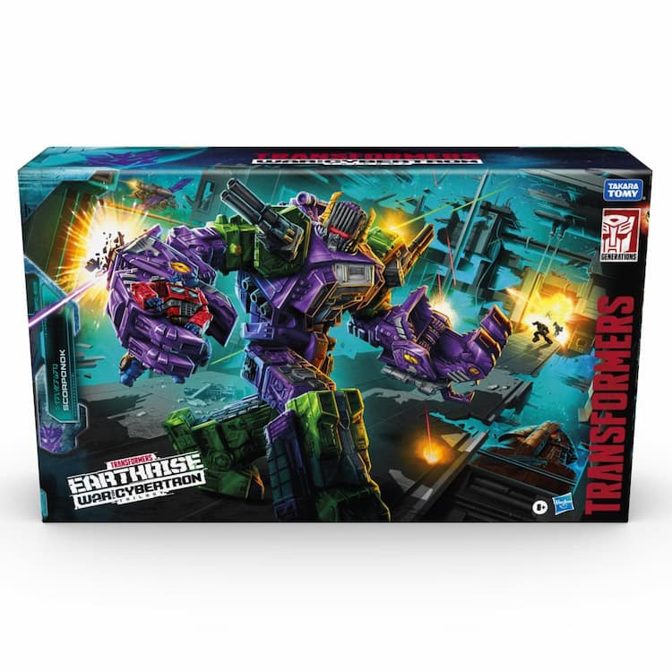 Transformers Toys Generations War for Cybertron: Earthrise Titan WFC-E25 Scorponok Triple Changer, 21-inch