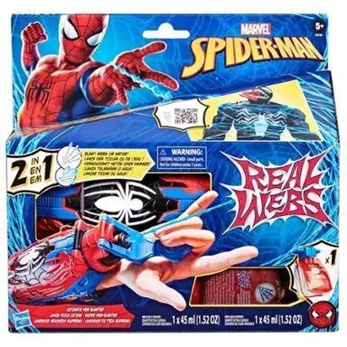 Marvel Spider-Man Real Webs Ultimate Web Blaster, 2-in-1 Blaster, Role Play Toy, Spider-Man Costume