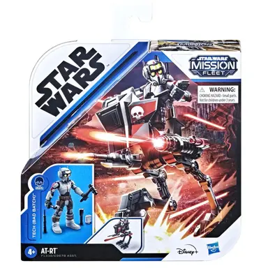 Star Wars Mission Fleet Expedition Class Tech (Bad Batch) AT-RT Ambush 2.5-Inch-Scale Figure and Vehicle, Ages 4 and Up