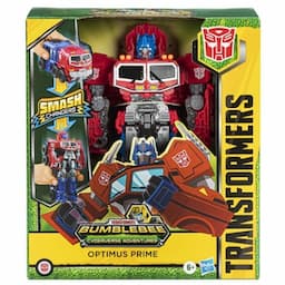 Transformers Bumblebee Cyberverse Adventures Dinobots Unite Smash Changer Optimus Prime Figure, 9-inch
