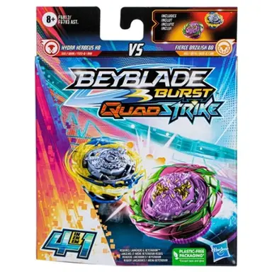 Beyblade Burst QuadStrike Fierce Bazilisk B8 and Hydra Kerbeus K8 Dual Pack, Battling Game Toy