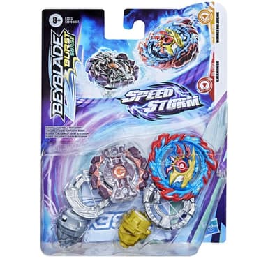 Beyblade Burst Surge Speedstorm Mirage Helios H6 and Gaianon G6 Spinning Top Dual Pack -- Battling Game Top Toy