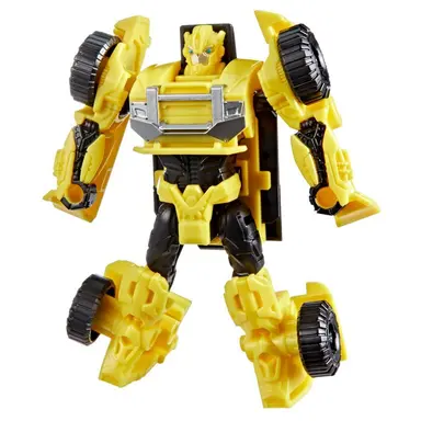 Transformers CYBERWORLD Bumblebee Cyber Changers 4-Inch Action Figure, Quick Change to Offroad Vehicle Mode, Robot Toys for Boys and Girls 6 and Up
