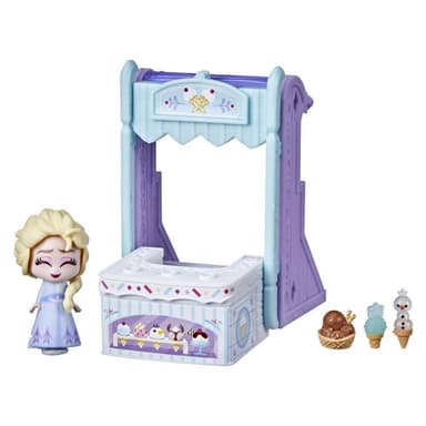 Disney's Frozen 2 Twirlabouts Series 1 Elsa Sled to Shop Playset, Includes Elsa Doll and Accessories