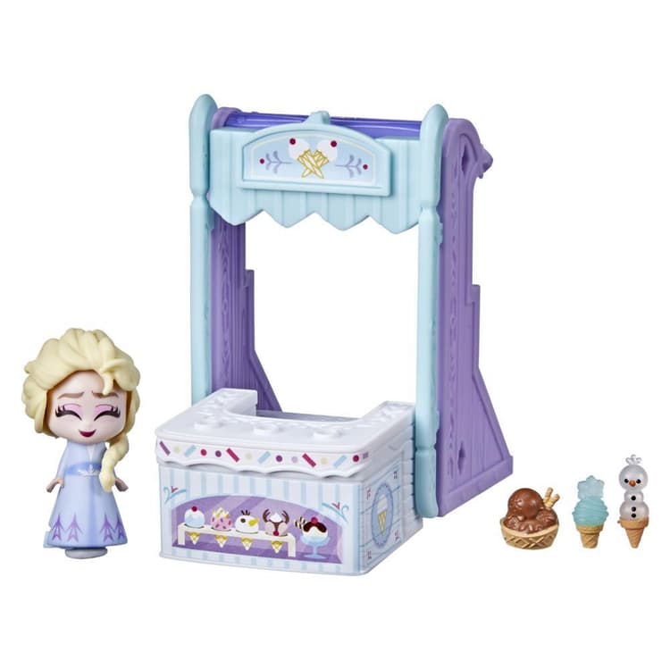 Disney's Frozen 2 Twirlabouts Series 1 Elsa Sled to Shop Playset, Includes Elsa Doll and Accessories