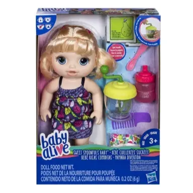 Baby Alive Sweet Spoonfuls Baby Doll Girl - Blonde Straight Hair