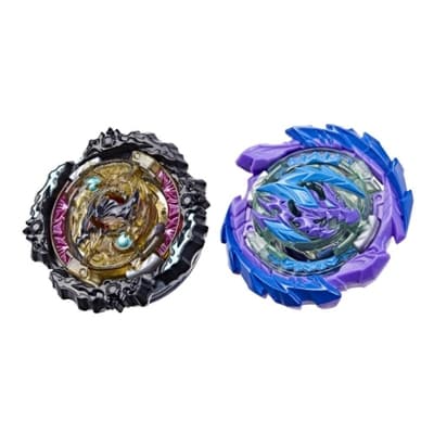 Beyblade Burst QuadDrive Wrath Fafnir F7 and Berserk Linwyrm L7 Spinning Top Dual Pack -- Battling Game Top Toy