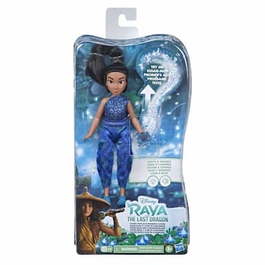 Disney Raya and the Last Dragon Young Raya and Kumandra Flower, Lights and Sounds Doll, Musical Toy for Kids 