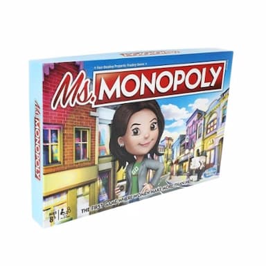 Ms. Monopoly Board Game; First Game Where Women Make More Than Men; Features Inventions by Women; Game for Families and Kids Ages 8 and Up
