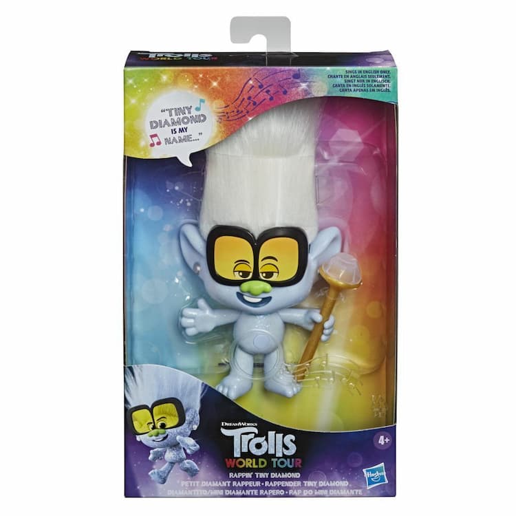 DreamWorks Trolls World Tour Rappin' Tiny Diamond Doll with Scepter, Inspired by Trolls World Tour